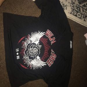 wild and free crop graphic tee